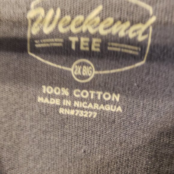 Men's weekend tee 2Xbig gray - Picture 2 of 3